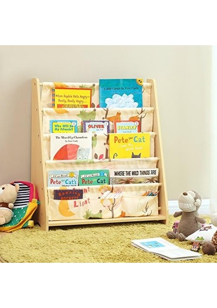 Çocuklar Için 4 Katmanlı Kitaplık, Kitaplar Için Depolama Rafı, Okul Malzemeleri, Çocuk Odası Veya Anaokulu Için, Renkli, Akçaağaç, GKR71YL fiyatları