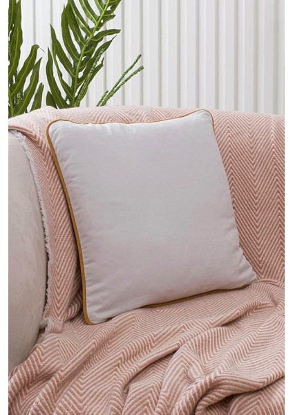 Renk Seçenekli Hardal Biyeli Açık Gri Kırlent Kılıfı Dekoratif Düz Sade Panoroma Panbiy Gri Hardal V2 30X50