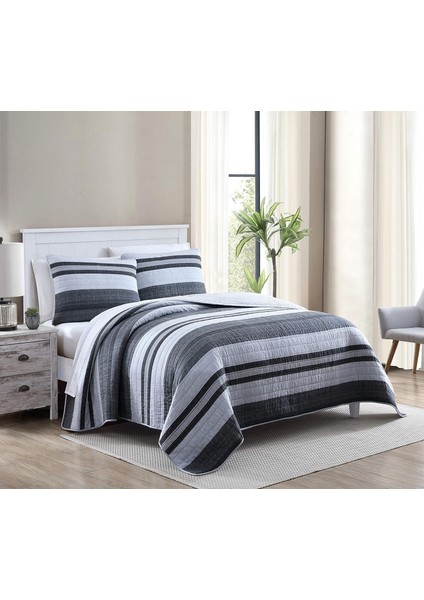 Ev | Ardmoore | Premium Pamuk Ultra Yumuşak Yorgan Örtüsü, Rahat 2 Parça Yatak Seti, Tüm Sezon Şık Yatak Örtüsü, Ikiz, Gri