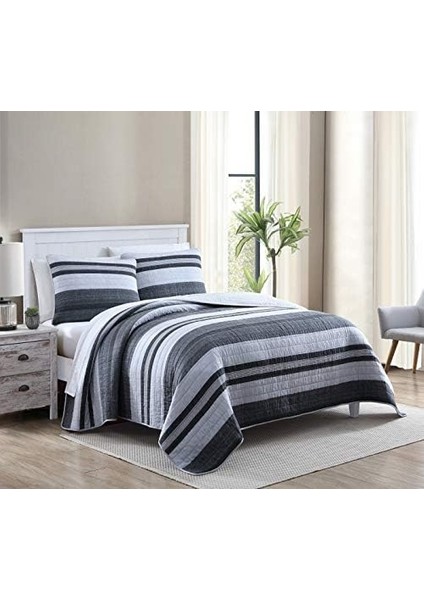 Ev | Ardmoore | Premium Pamuk Ultra Yumuşak Yorgan Örtüsü, Rahat 2 Parça Yatak Seti, Tüm Sezon Şık Yatak Örtüsü, Ikiz, Gri fiyatları