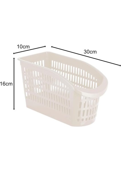 Düzenleyici Sebzelik Dar Sepet Seti, Çok Amaçlı Plastik Organizer, 4 Parça, Krem fiyatları