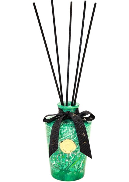 ml Yeşil Batik Cam Şişe Vanilya Sandal Oda Kokusu
