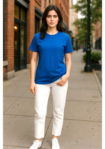 Unisex Bisiklet Yaka Regular Fit Basic % 100 Pamuk T-Shirt indirimleri