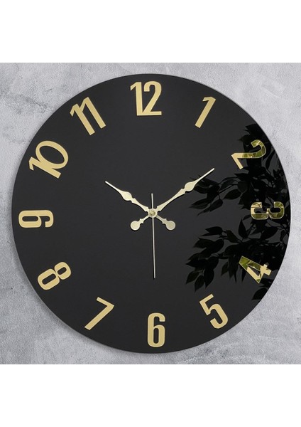 46 cm Gerçek Ayna Pleksi Rakam Dekoratif Duvar Saati