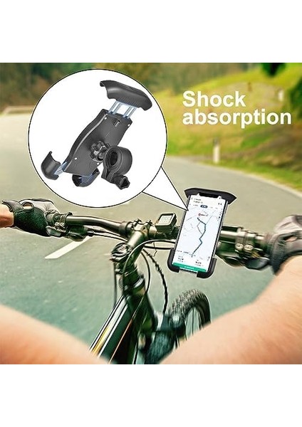 HT-T45 Motosiklet Telefon Tutucu Bisiklet Telefon Tutucu Motor ve Bisiklet Gidonu Için 360 Dönebilen Telefon Tutucu 4.5" - 6.5" modelleri