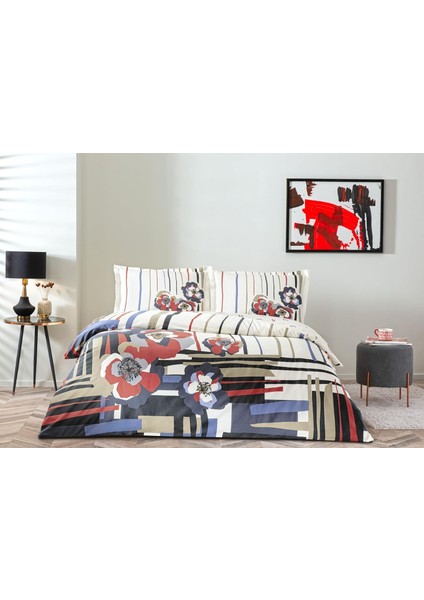 Vanessa Çift Kişilik Nevresim Takımı Kırmızı