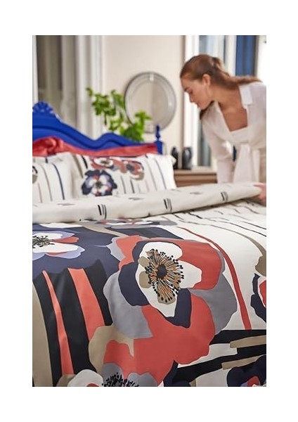 Vanessa Çift Kişilik Nevresim Takımı Kırmızı modelleri