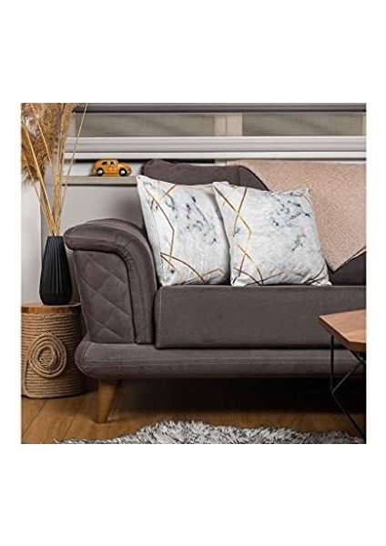 Diyarı Stars 2 Li Kadife Kırlent Kılıfı Beyaz CD457008 modelleri