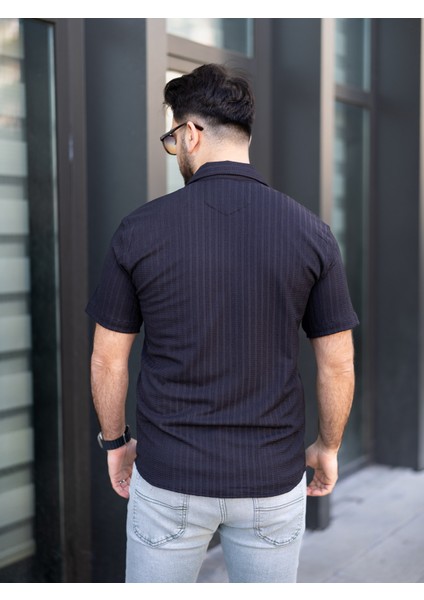 Keten Gömlek Kısa Kol Siyah Renk fiyatları