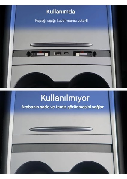 Model Y ile Uyumlu USB Type-C Şarj Çoklayıcı modelleri