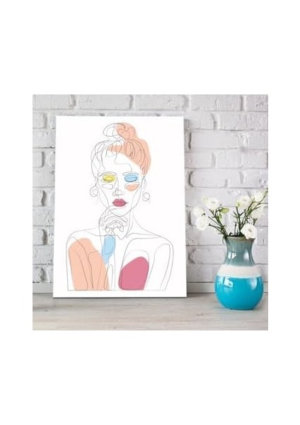 Düşünen Kız Tasarımlı Dekorasyon 30X40 Kanvas Tablo modelleri