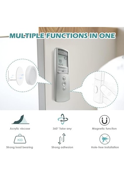 6'lı Manyetik Uzaktan Kumanda Tutucu Seti, Tv, Klima ve Kumandaları Için Duvara Monte Kendinden Yapışkanlı Düzenleyici, Telefon Şarj Aksesuarı Organizeri fiyatları