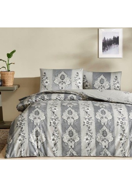 Alvy Nevresim Takımı Gri Çift Kişilik