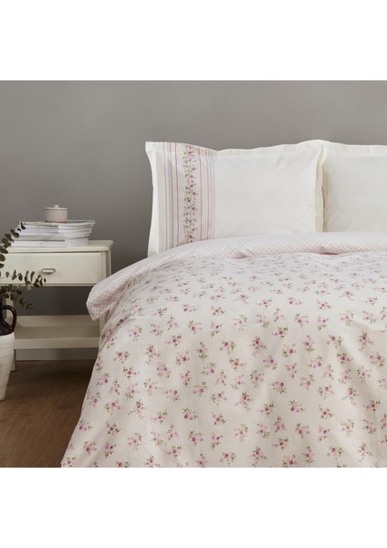 GLEN%100 Pamuk Çift Kişilik Nevresim Takımı Pembe