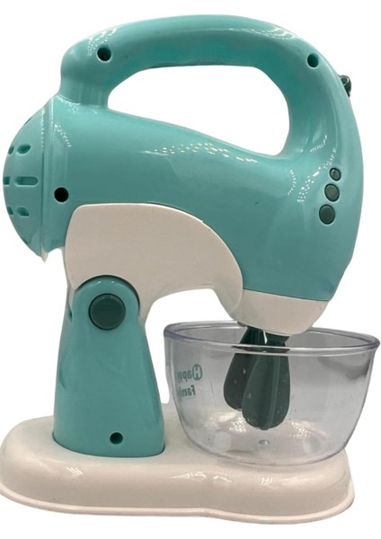 Çırpıcıları Ayrılabilir El Mikseri Çırpma Kaseli Pilli Mutfak Oyuncak Set Mavi - Pembe Kız Erkek Oyuncakları Aşçılık Mutfak Eğitimi (Mavi)