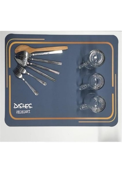 Tezgah Üstü Bulaşık Yıkama Matı, Kaymaz Kurulama Örtüsü,, Siyah, Boy 45 En 35 cm fiyatları