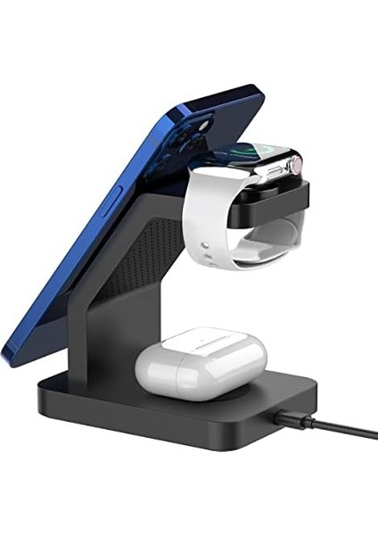 BL34 3 In 1 Uyumlu 15W Telefon, Kulaklık, Uyumlu Masaüstü Kablosuz Şarj Cihazı modelleri