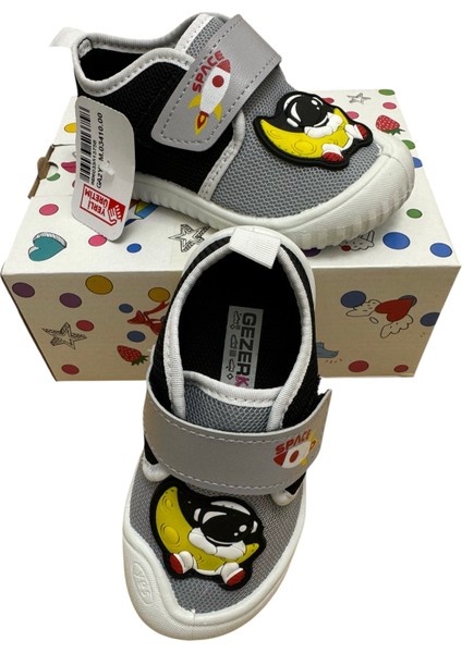 Erkek Keten,çocuk Hafif ,yumuşak ve Kaymaz Taban Panduf Ev Kreş Ayakkabısı Uzay Model