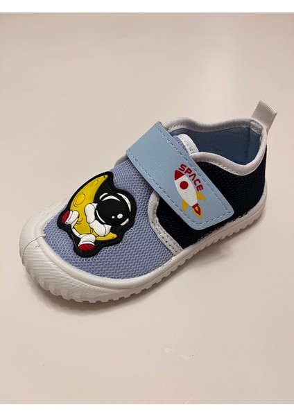 Erkek Keten,çocuk Hafif ,yumuşak ve Kaymaz Taban Panduf Ev Kreş Ayakkabısı Uzay Model fırsatları