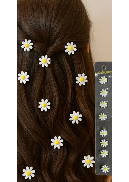 Papatya Saç Küpesi 8 Adet