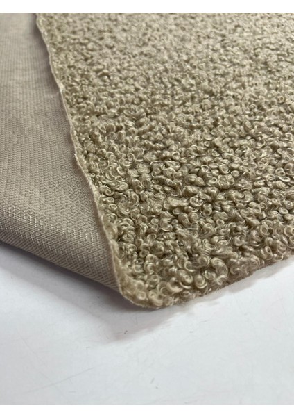 Vizon Renk Buklet Kıvırcık Peluş Kumaş Teddy Kumaş Ceket Kaban Hırka Metrelik Çift En 150 cm fiyatları