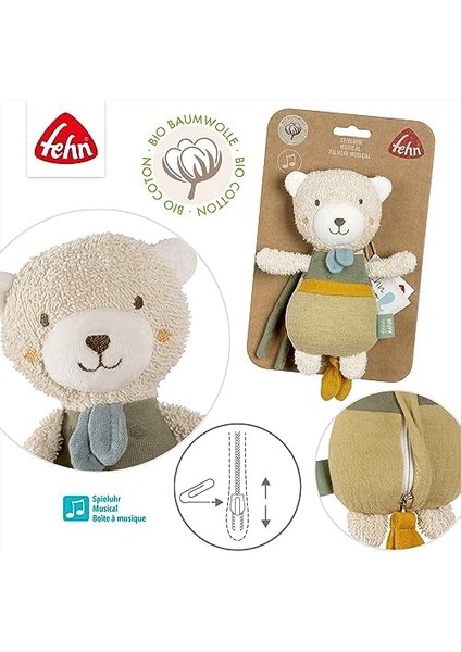 Mini Müzik Kutulu Ayıcık - Pamuklu (Kba) Pelüş Hayvan ve Uyku Yardımcısı - Rahatlatıcı Melodi "schubert Wiegenlied" - Evde ve Yolda, Bebekleri ve Küçük Çocukları Sakinleştirir. modelleri