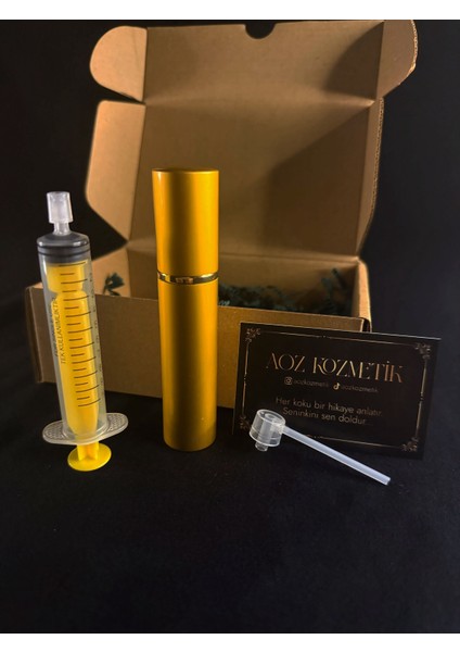 15 ml Turuncu Cam Parfüm Doldurma Seti