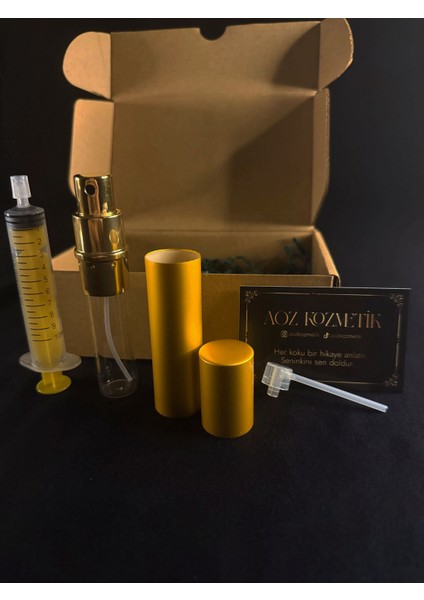 15 ml Turuncu Cam Parfüm Doldurma Seti modelleri