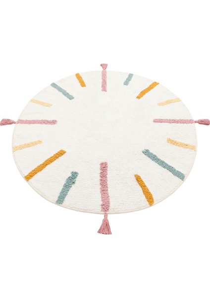 Candy Baby 03 %100 Pamuk Naturel Malzeme ile Üretilmiş Kaymaz Bebek Çocuk Halısı indirimleri