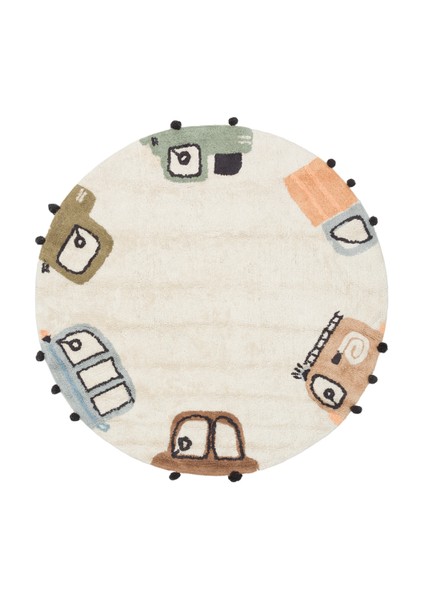 Candy Baby 15 %100 Pamuk Naturel Malzeme ile Üretilmiş Kaymaz Bebek Çocuk Halısı