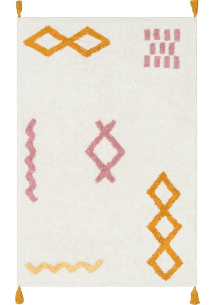 Candy Baby 04 %100 Pamuk Naturel Malzeme ile Üretilmiş Kaymaz Bebek Çocuk Halısı