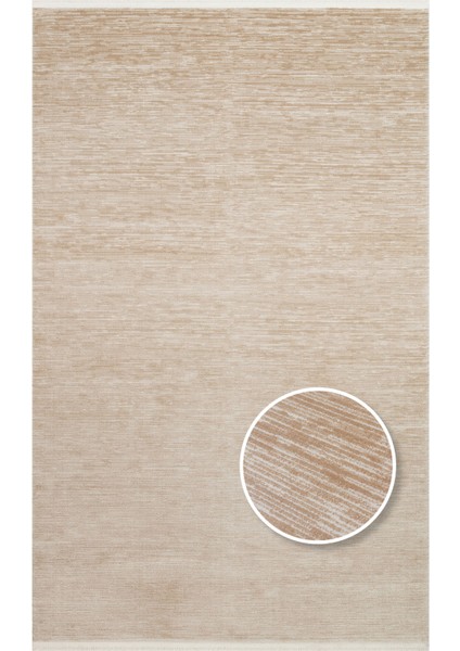 Bergama Plaın Beıge %100 Akrilik ile Üretilen Dayanıklı ve Yumuşak Dokulu Koridor, Salon Halısı