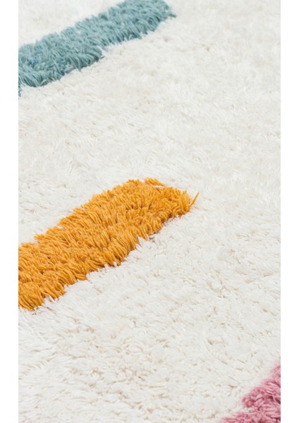 Candy Baby 03 %100 Pamuk Naturel Malzeme ile Üretilmiş Kaymaz Bebek Çocuk Halısı fırsatları