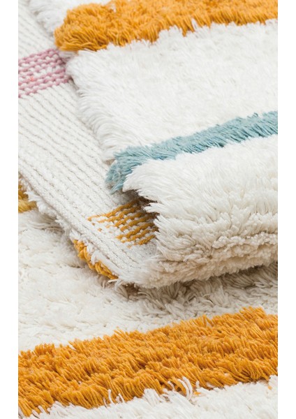 Candy Baby 03 %100 Pamuk Naturel Malzeme ile Üretilmiş Kaymaz Bebek Çocuk Halısı