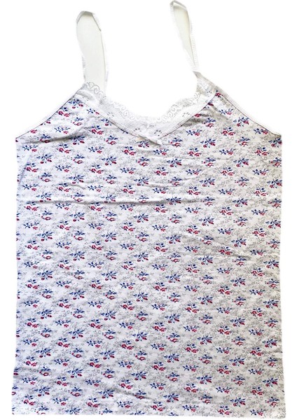 2 Adet Kadın Askılı Desenli Atlet Dantelli Empirme Pamuklu Penye D7-8 fiyatları