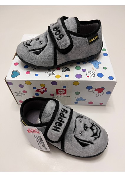 Erkek Çocuk Kışlık Çok Hafif ,yumuşak ve Kaymaz Taban Panduf Ev Kreş Ayakkabısı Happy Dog Model