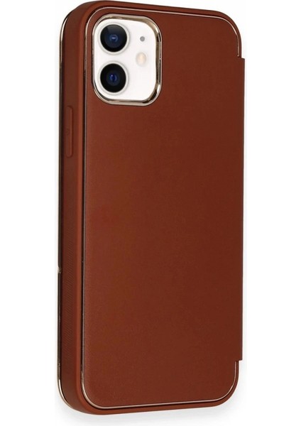 Ieg iPhone 12 Kılıf Dolpin Kapaklı - Kahverengi fırsatları