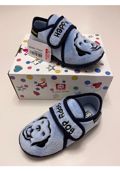 Erkek Çocuk Kışlık Çok Hafif ,yumuşak ve Kaymaz Taban Panduf Ev Kreş Ayakkabısı Happy Dog Model fiyatları