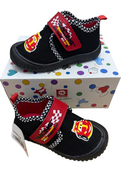 Erkek Çocuk Keten,hafif ,yumuşak ve Kaymaz Taban Panduf Ev Kreş Ayakkabısı Yarış Araba Model modelleri