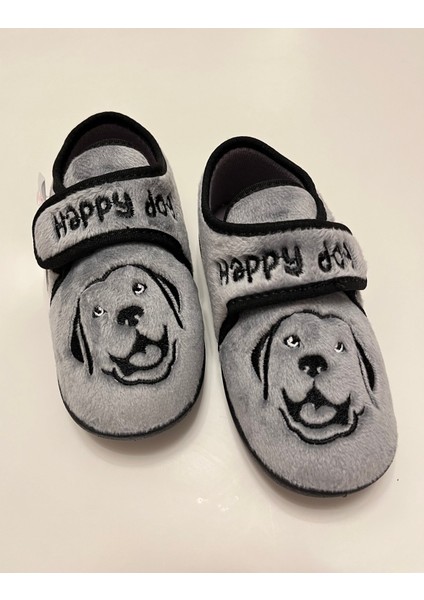 Erkek Çocuk Kışlık Çok Hafif ,yumuşak ve Kaymaz Taban Panduf Ev Kreş Ayakkabısı Happy Dog Model modelleri