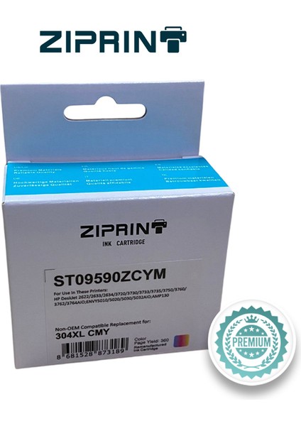 Hp Deskjet 3750 304XL Renkli Yüksek Kapasiteli Ithal Muadil Kartuş 300 Sayfa