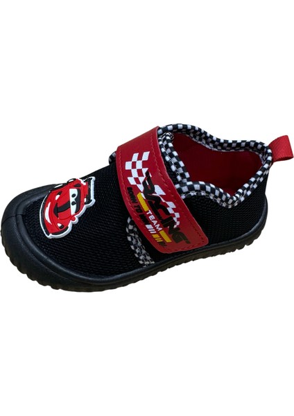Erkek Çocuk Keten,hafif ,yumuşak ve Kaymaz Taban Panduf Ev Kreş Ayakkabısı Yarış Araba Model fırsatları