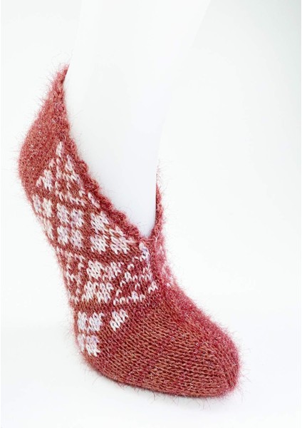 2 Çift El Örgüsü Kışlık Şık Kadın Yün Patik Set 2 modelleri