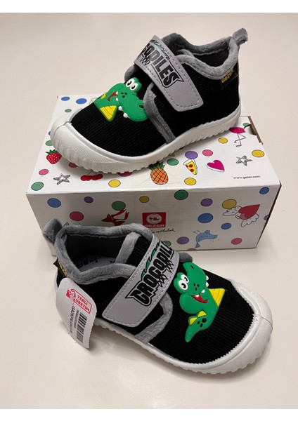 Erkek Çocuk Kışlık Kadife Hafif ,yumuşak ve Kaymaz Taban Panduf Ev Kreş Ayakkabısı Timsah Model fiyatları