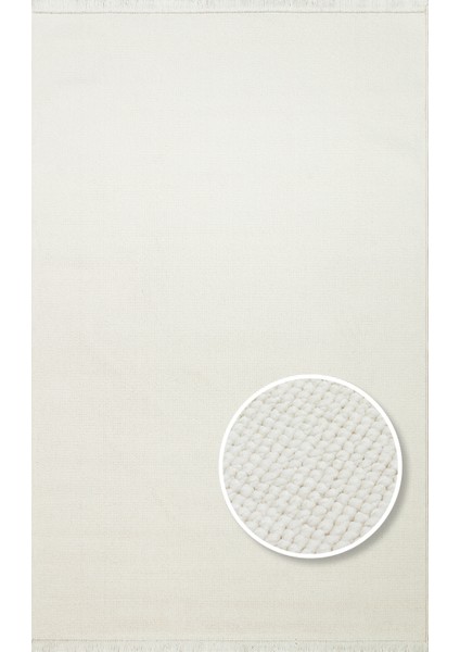 Budva Plaın Whıte Yumuşak Bukle Dokulu Hav Toz Vermeyen Kesme Yolluk, Koridor, Mutfak,salon Halısı