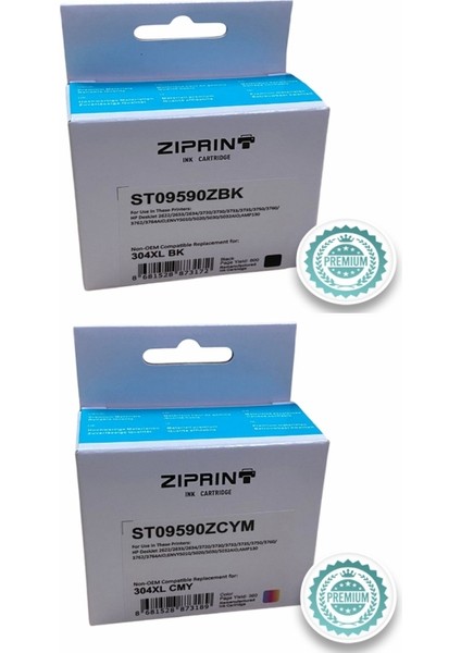 Hp Deskjet 3720 304XL Siyah&renkli Avantaj Paket Yüksek Kapasiteli Ithal Muadil Kartuş 300 Sayfa