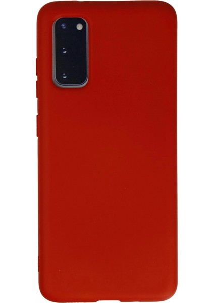 Ieg Samsung Galaxy S20 Kılıf Nano Içi Kadife Silikon - Kırmızı