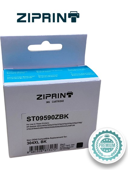 Hp Deskjet 2630 304XL Siyah Yüksek Kapasiteli Ithal Muadil Kartuş 300 Sayfa