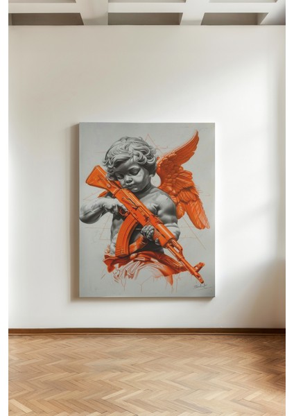 Eros: Yeni Oklar - Kanvas Tablo - Pop Art Street Art Modern Duvar Dekoru