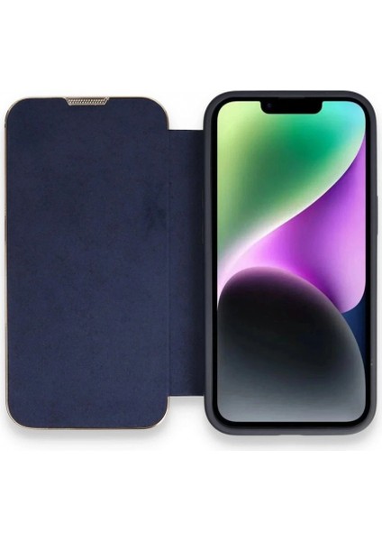 Ieg iPhone 14 Pro Kılıf Dolpin Kapaklı - Lacivert